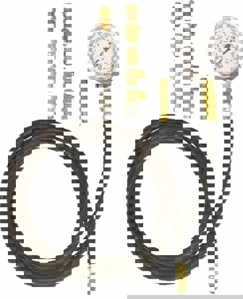 Mechanical Automotive Diagnostic Tools; Type: Automatic Transmission & Engine Oil Pressure Tester ; Minimum Measuring Range (psi): 0.000 ; Material: Steel; Steel; Steel ; Hose Length (Feet): 6.0ft; 6.0ft ; Graduation (Lb.): 5 (Pounds)